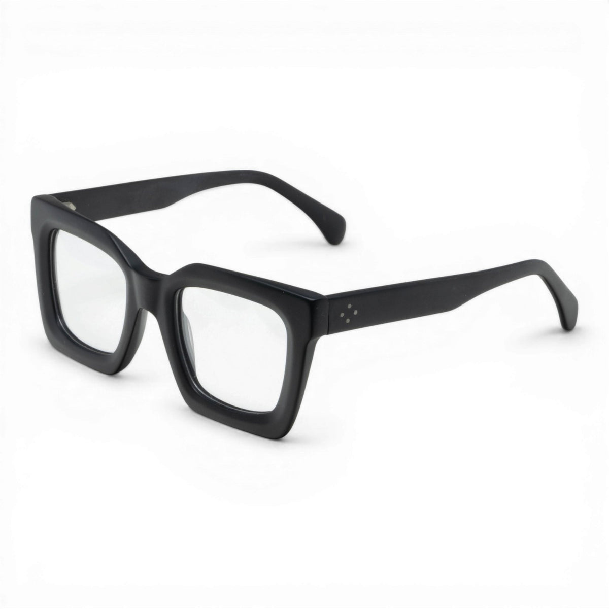 black oversized square glasses