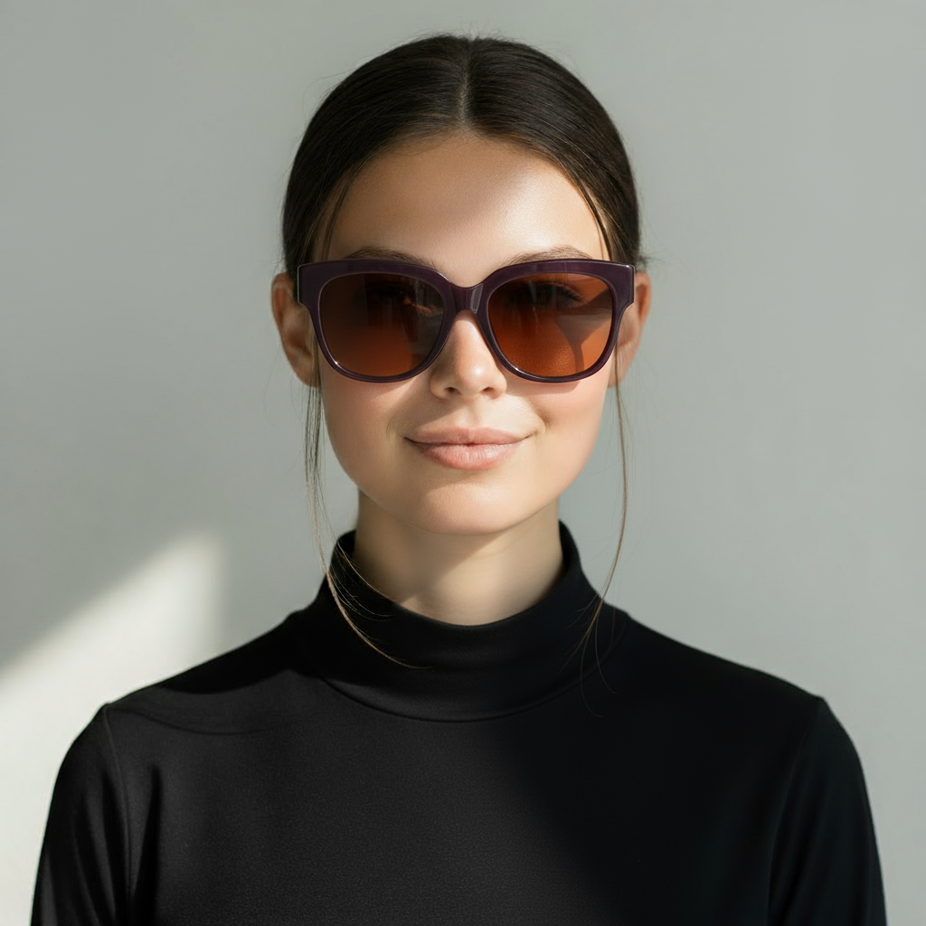 Cat-eye bold sunglasses red