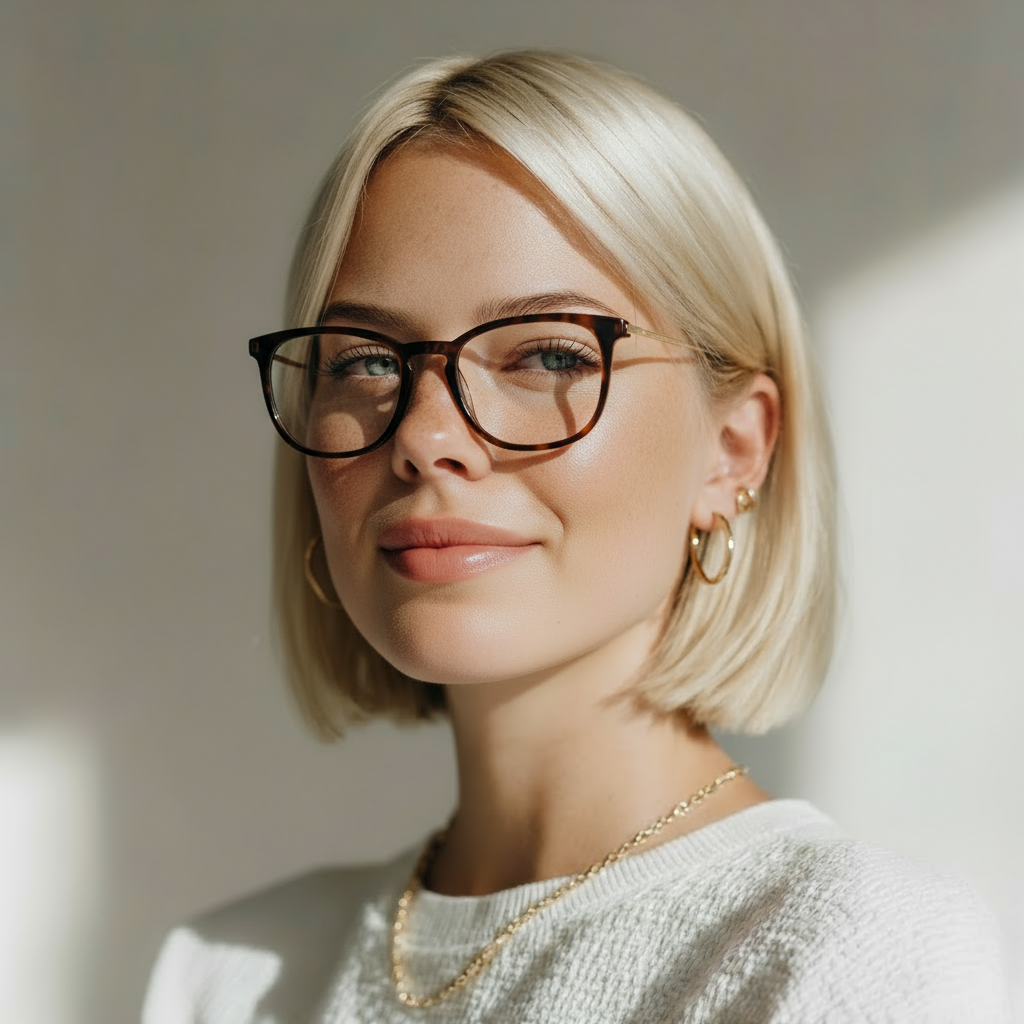 Tortoiseshell plastic and metallic eyeglasses
