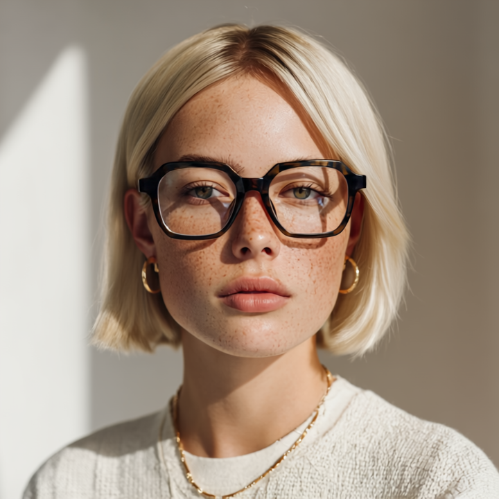 Havana tortoiseshell plastic eyeglasses 