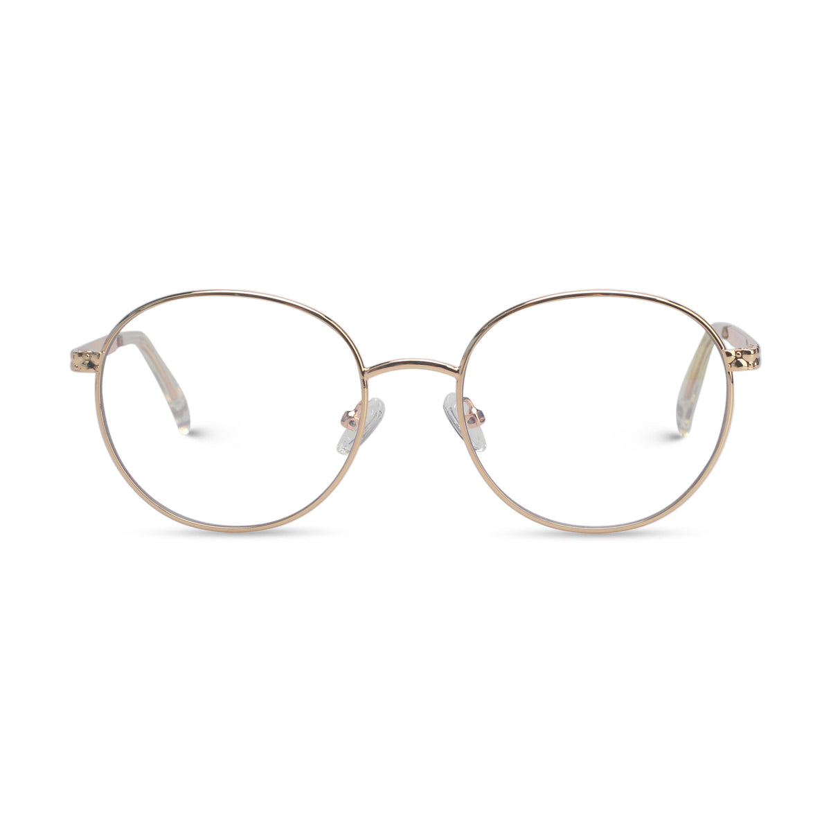 Round gold eyeglasses