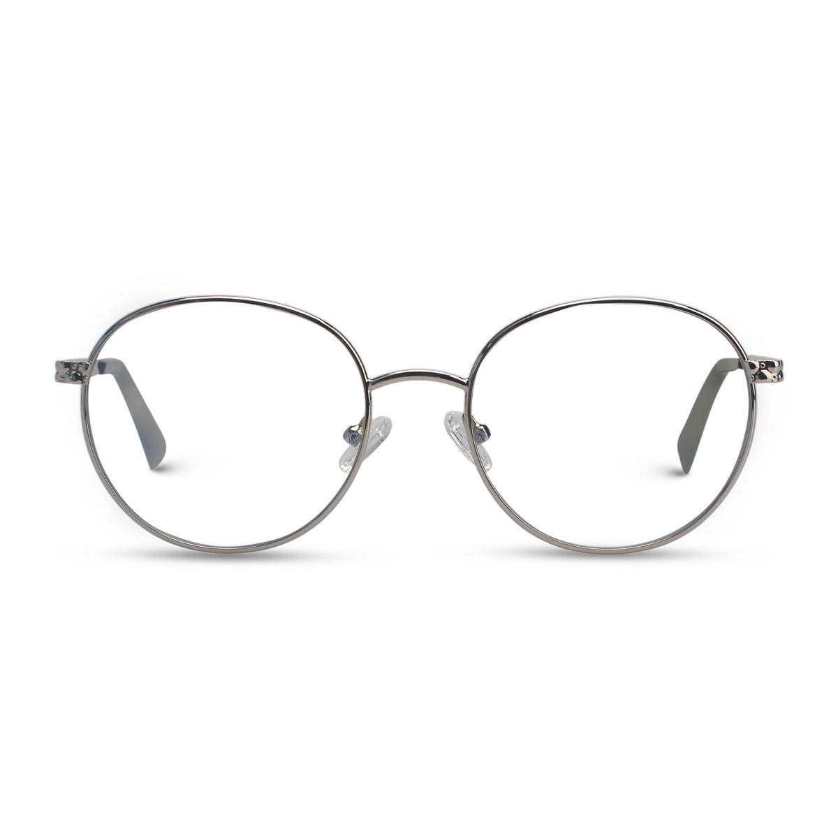 Round silver eyeglasses