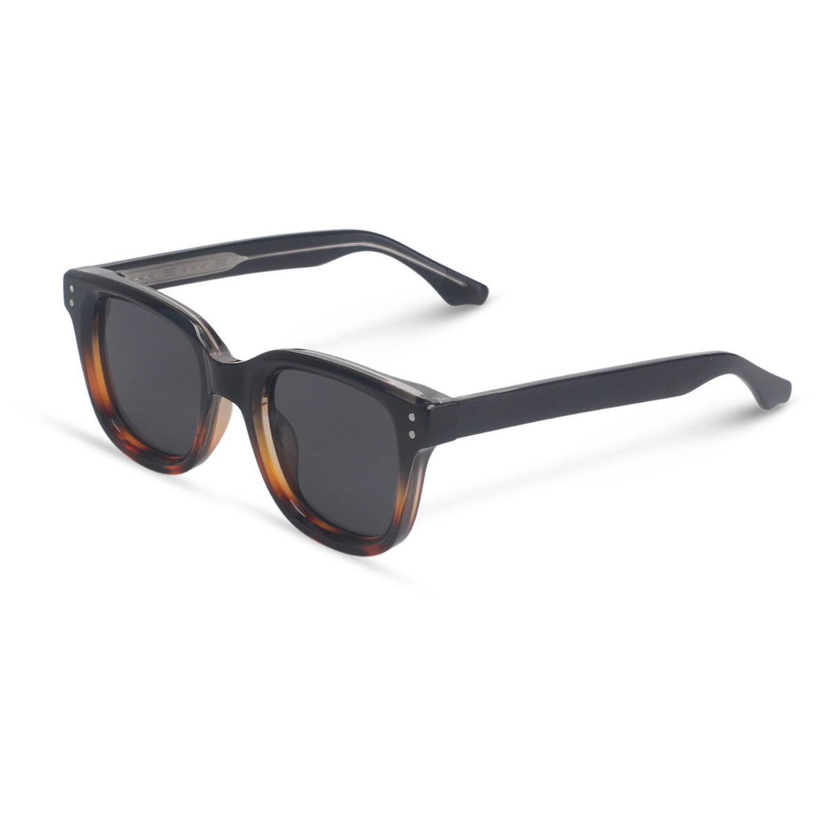Square tortoise and black sunglasses