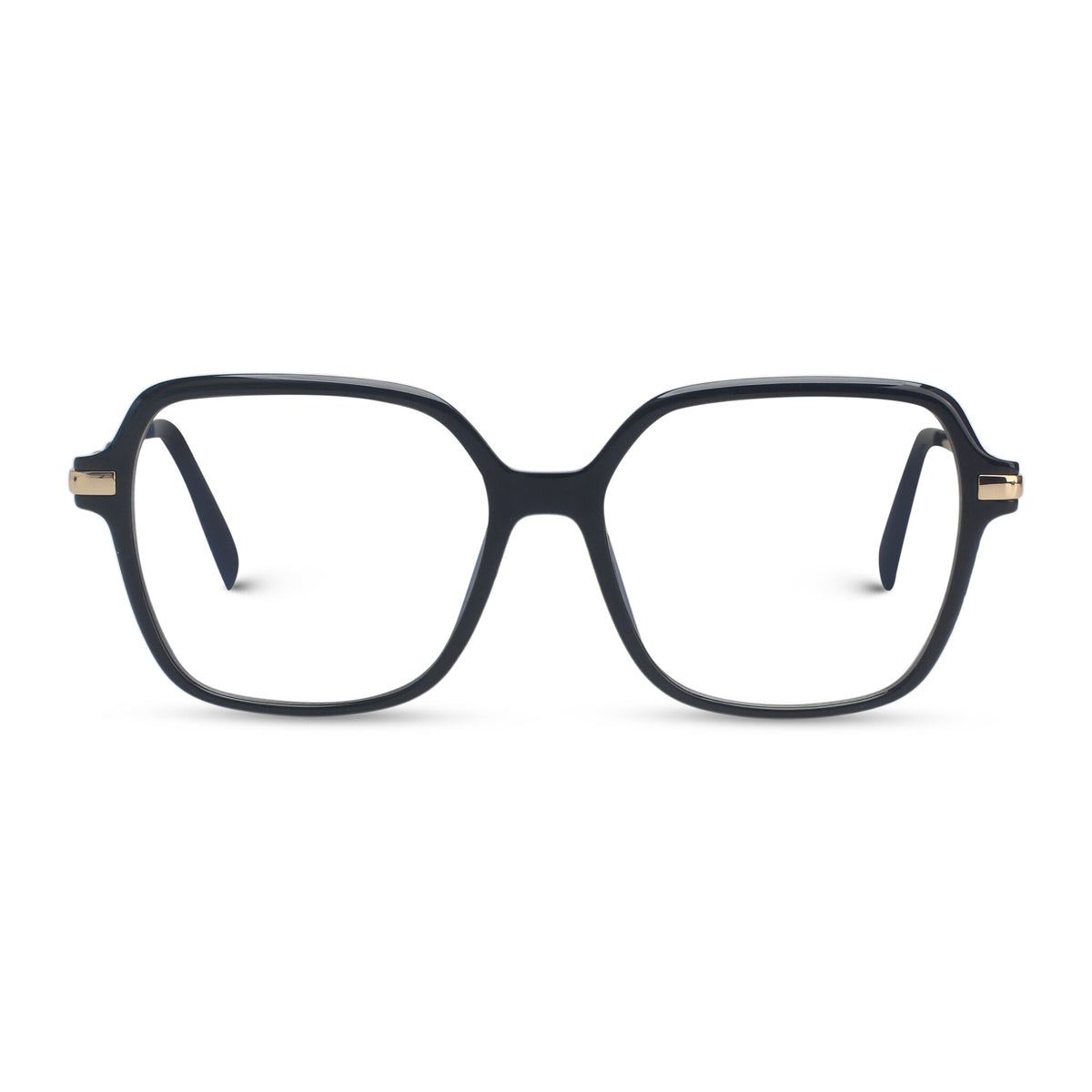 Geometric women black eyeglasses