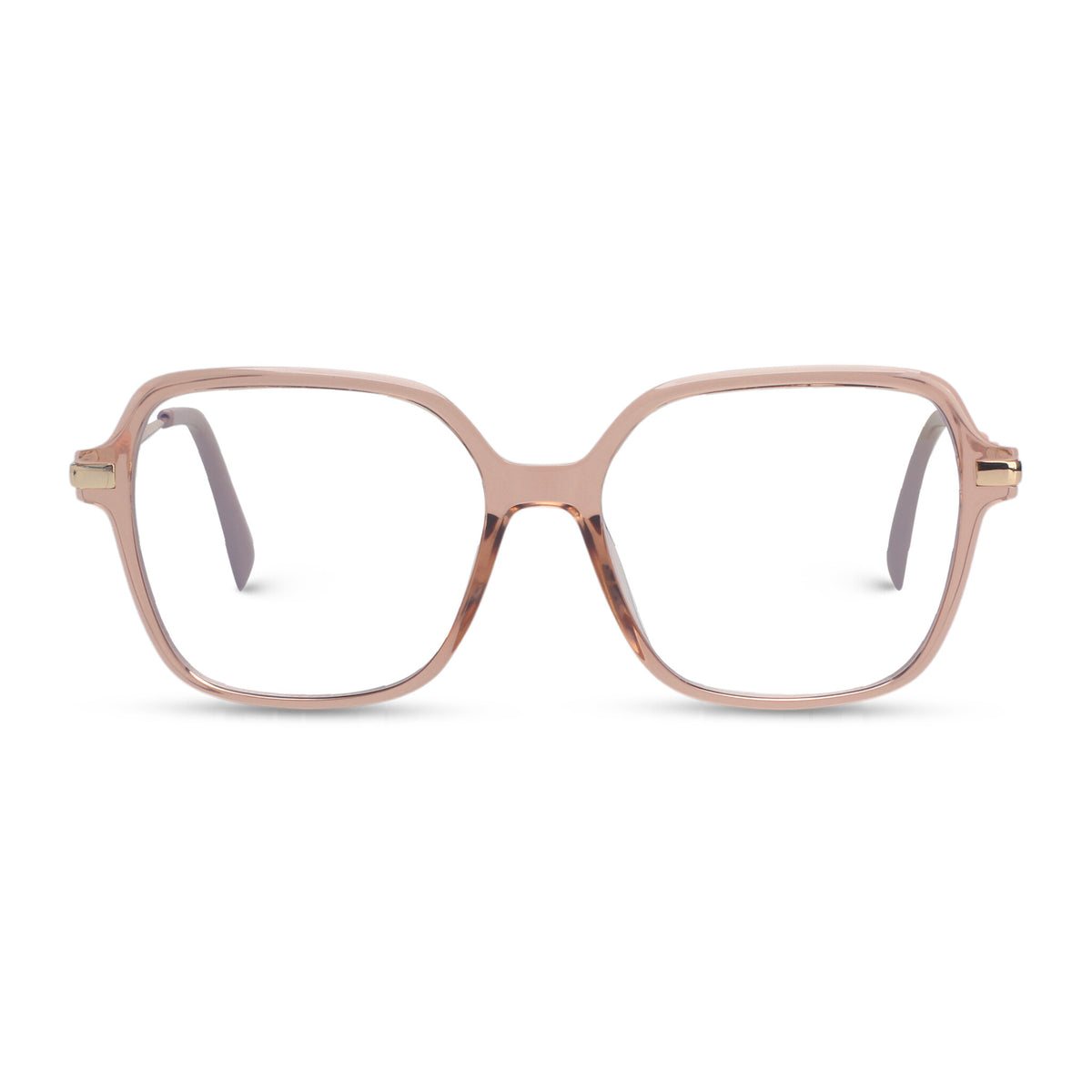 Women geometric pink eyeglasses