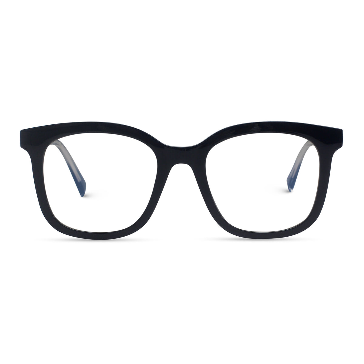 Oversized square black eyeglasses