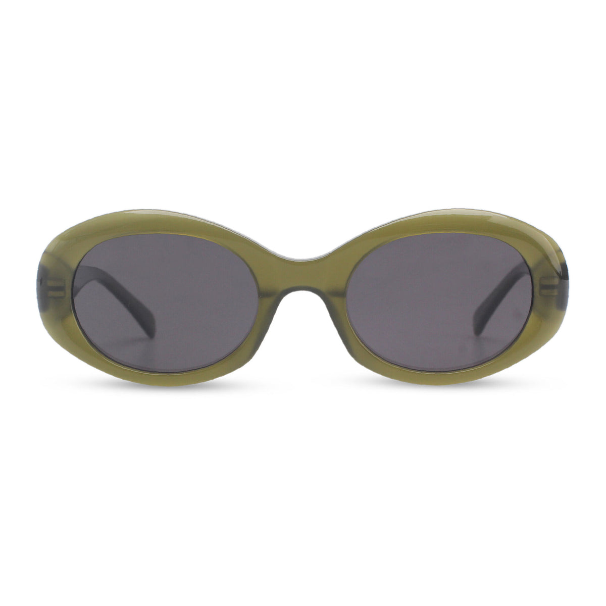 Oval green sunglasses
