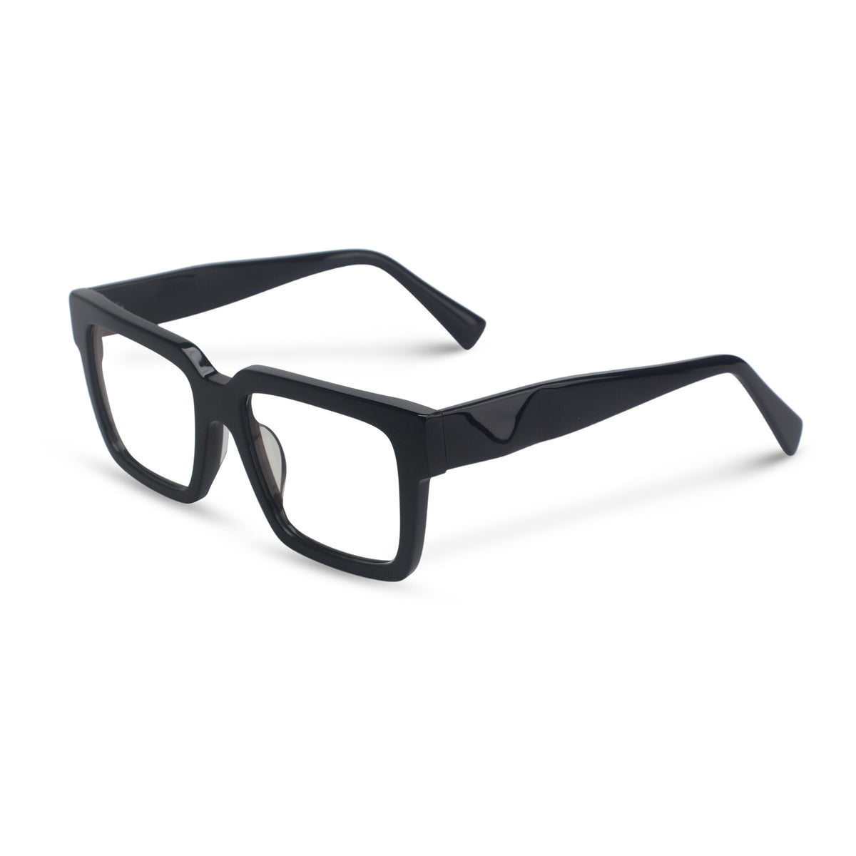 Bold rectangle black eyeglasses