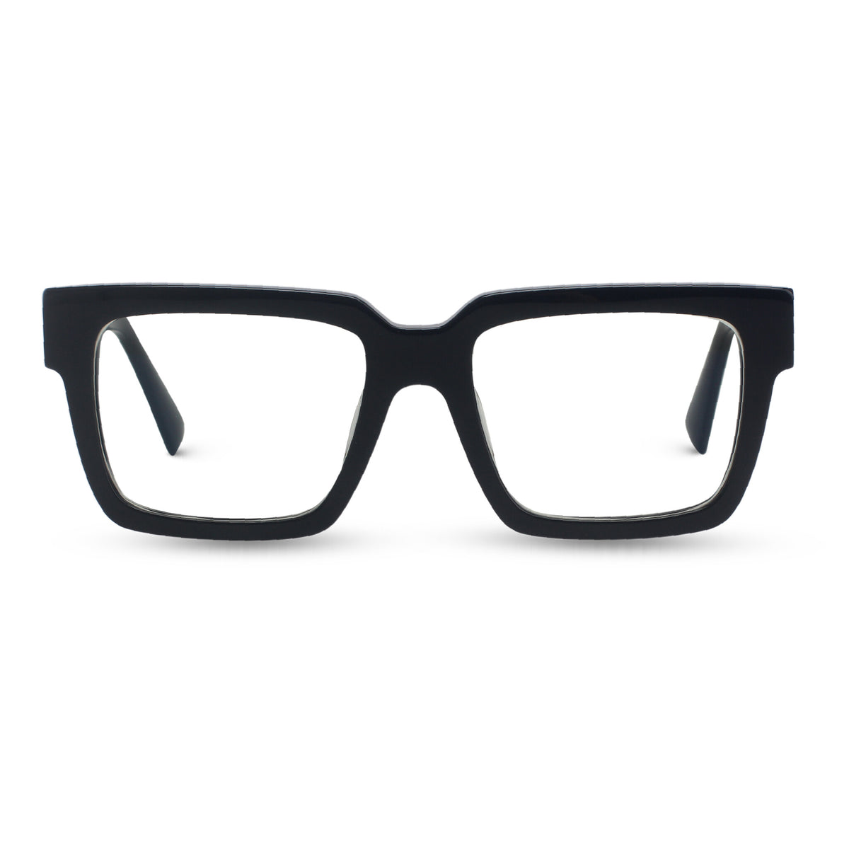 Bold rectangle black eyeglasses