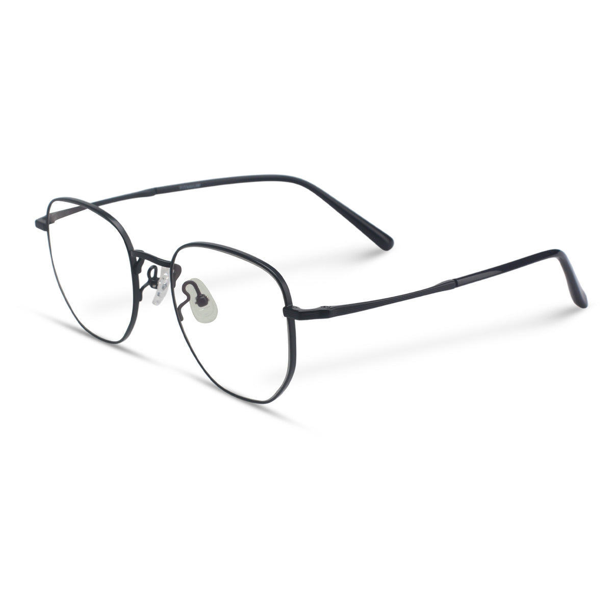 Minimal geometric black eyeglasses