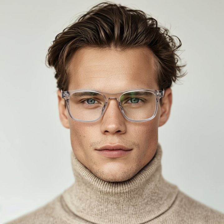 Classical rectangle transparent eyeglasses