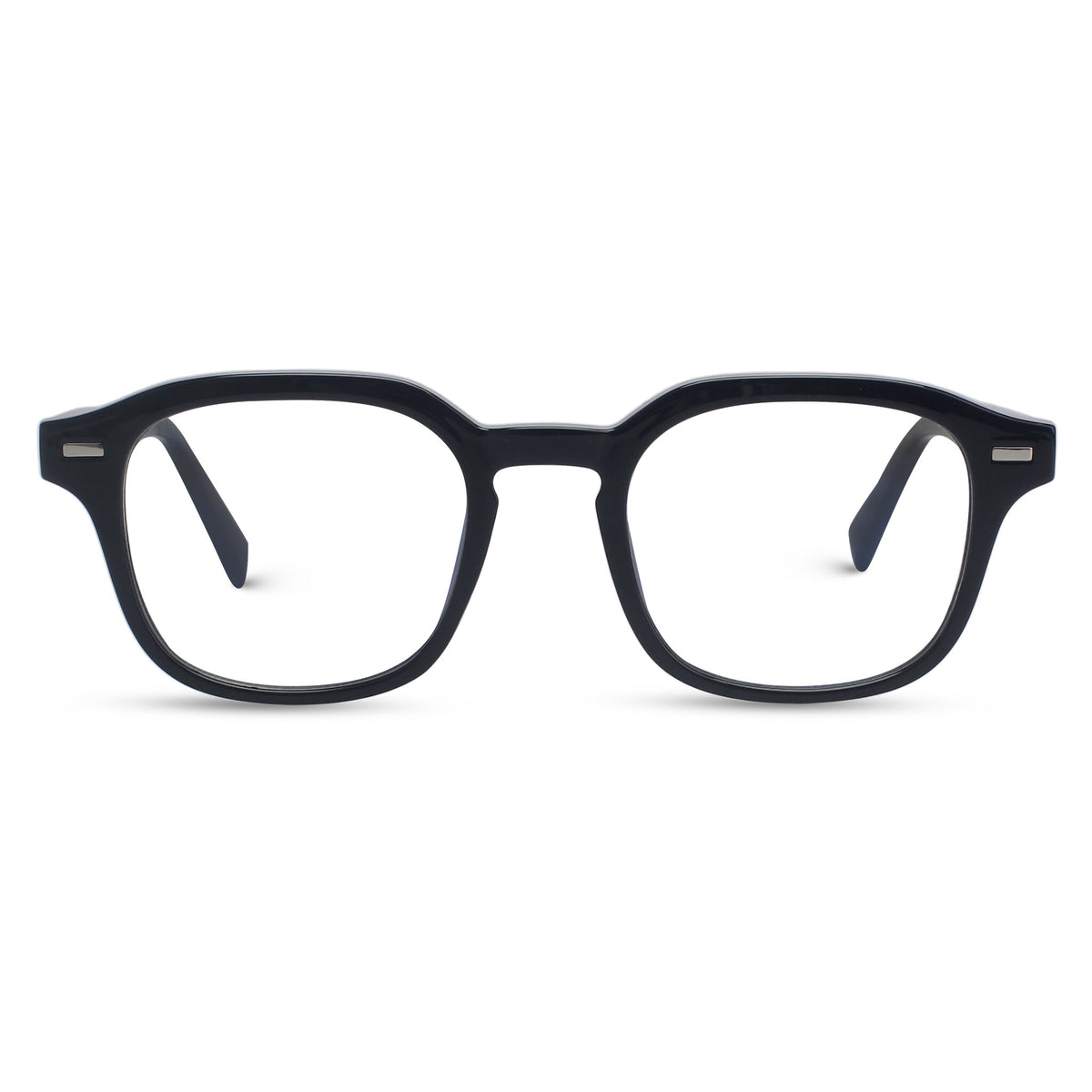 black square plastic eyeglasses