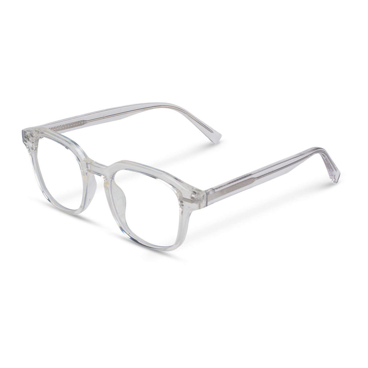 clear transparent square plastic eyeglasses