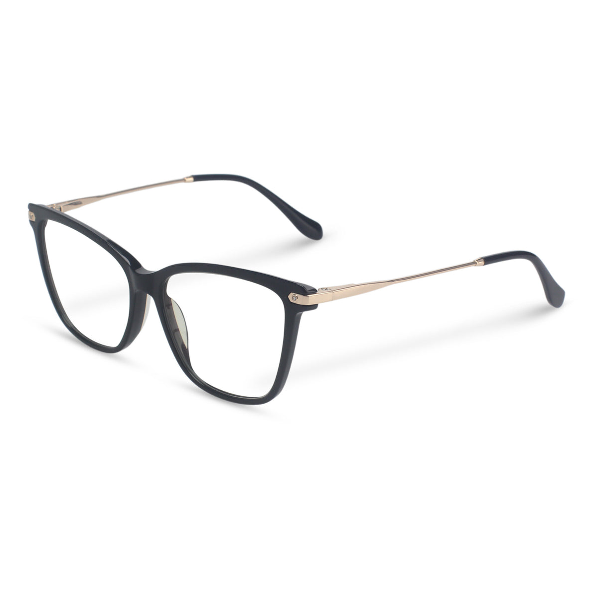 Cat-eye black eyeglasses