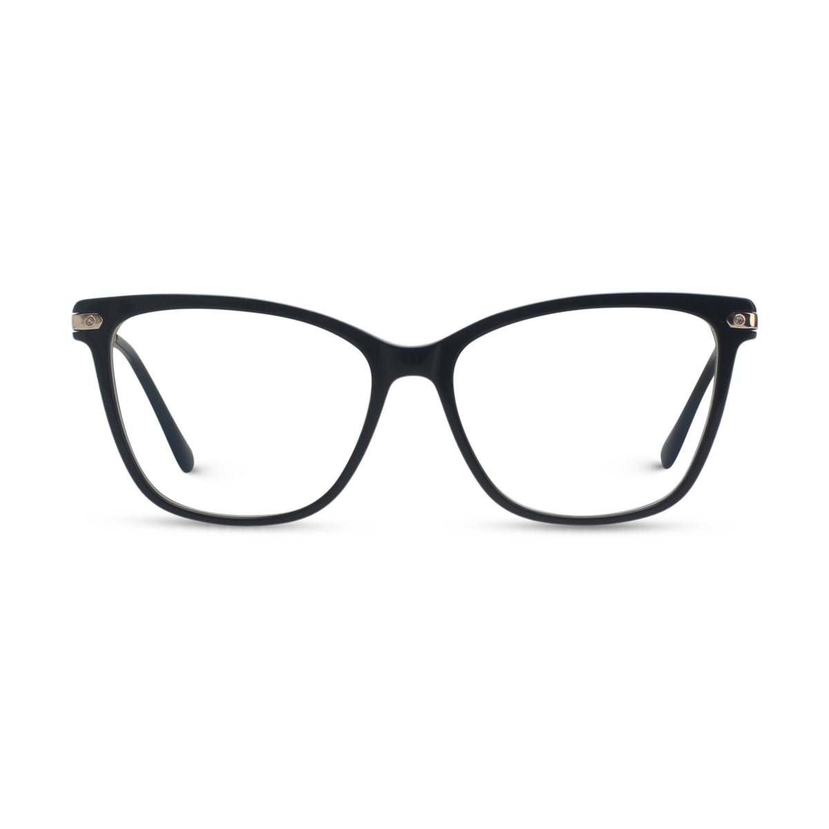 Cat-eye black eyeglasses