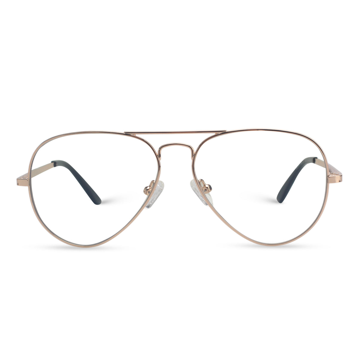 Classic aviator gold eyeglasses
