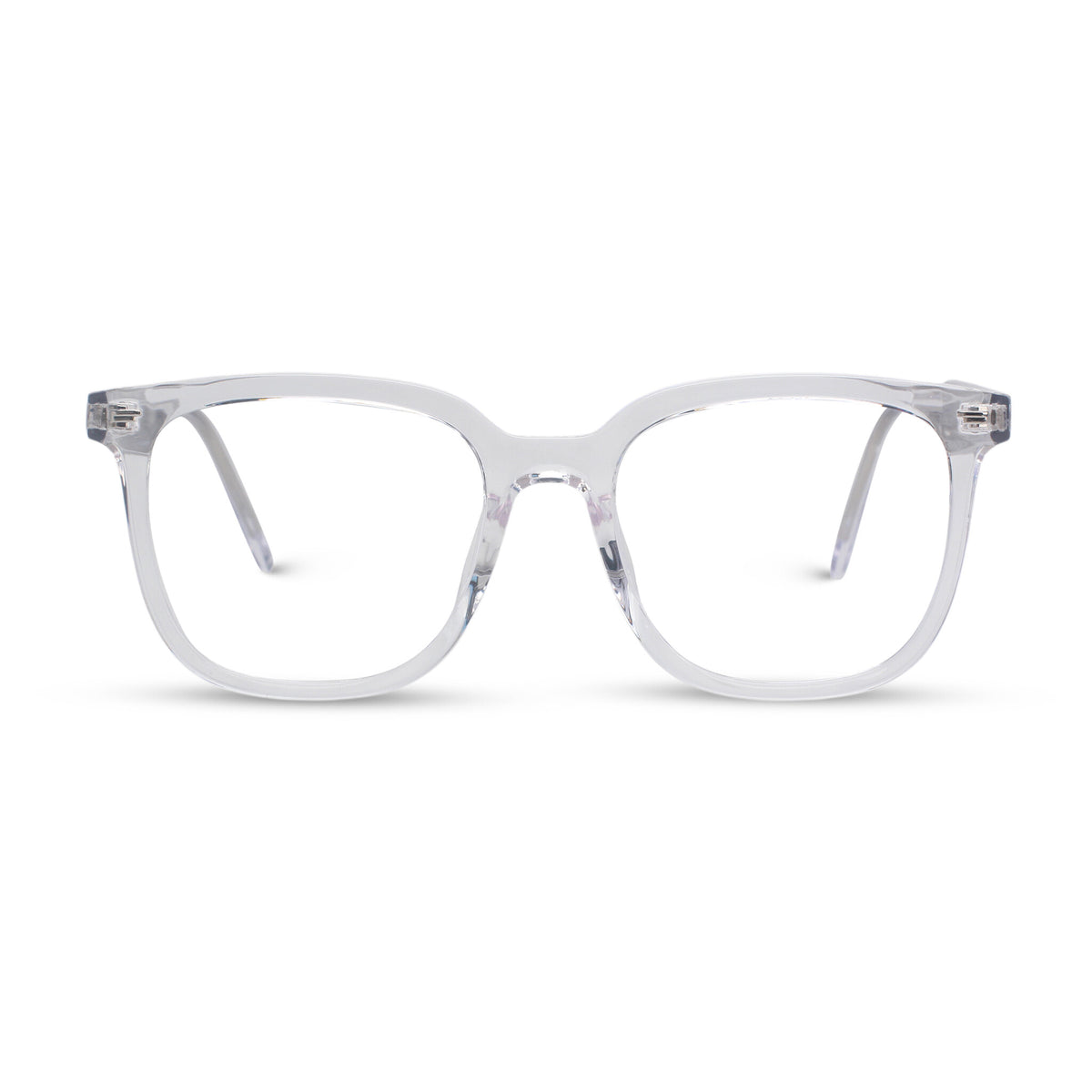 Oversized square transparent eyeglasses