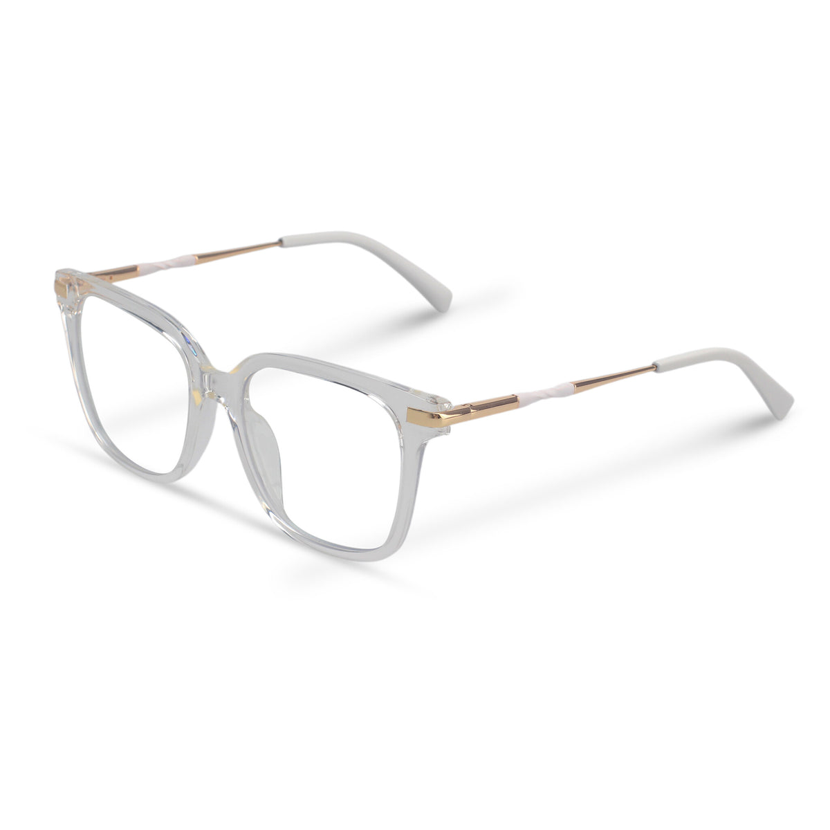 Square transparent eyeglasses