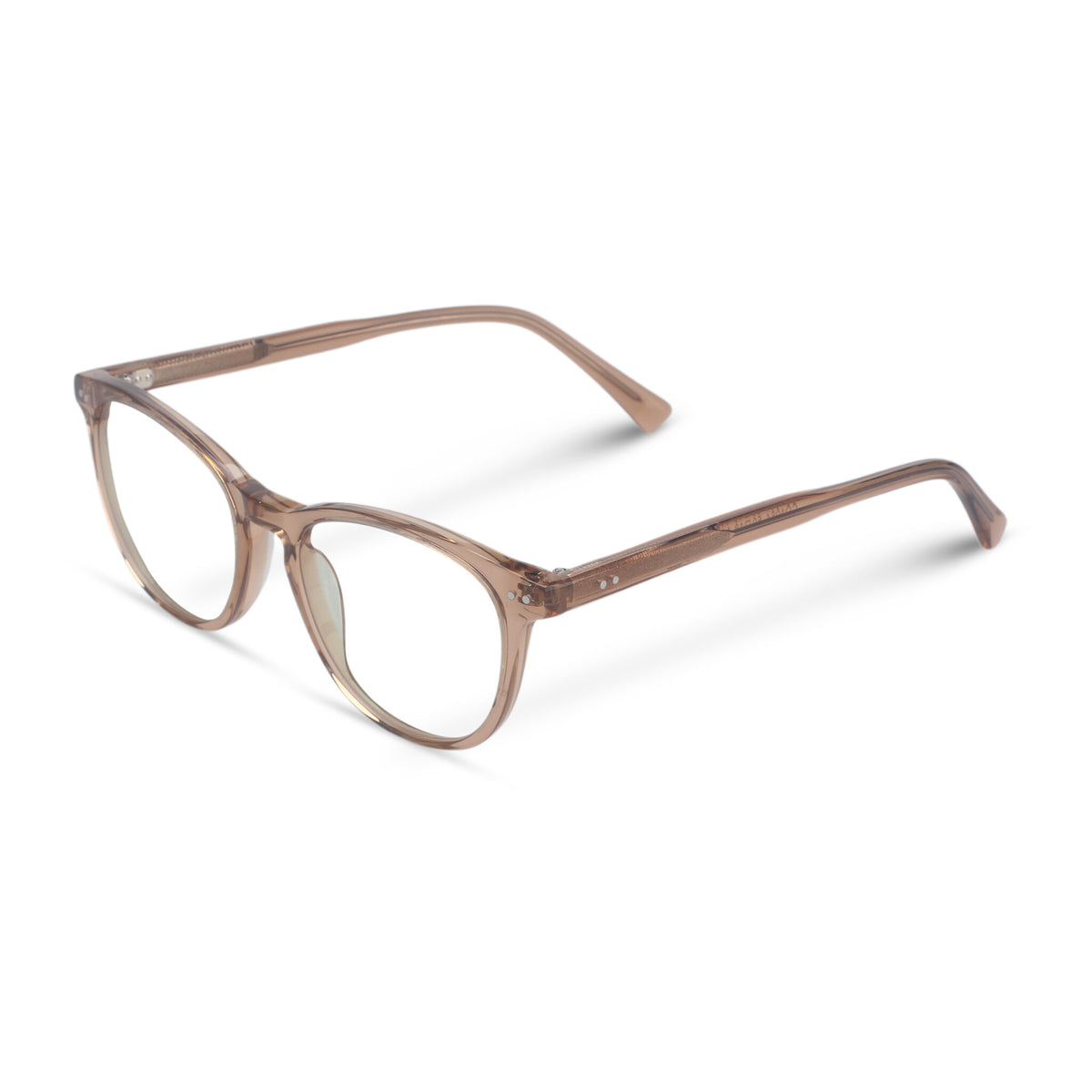 Minimal square/round pink eyeglasses