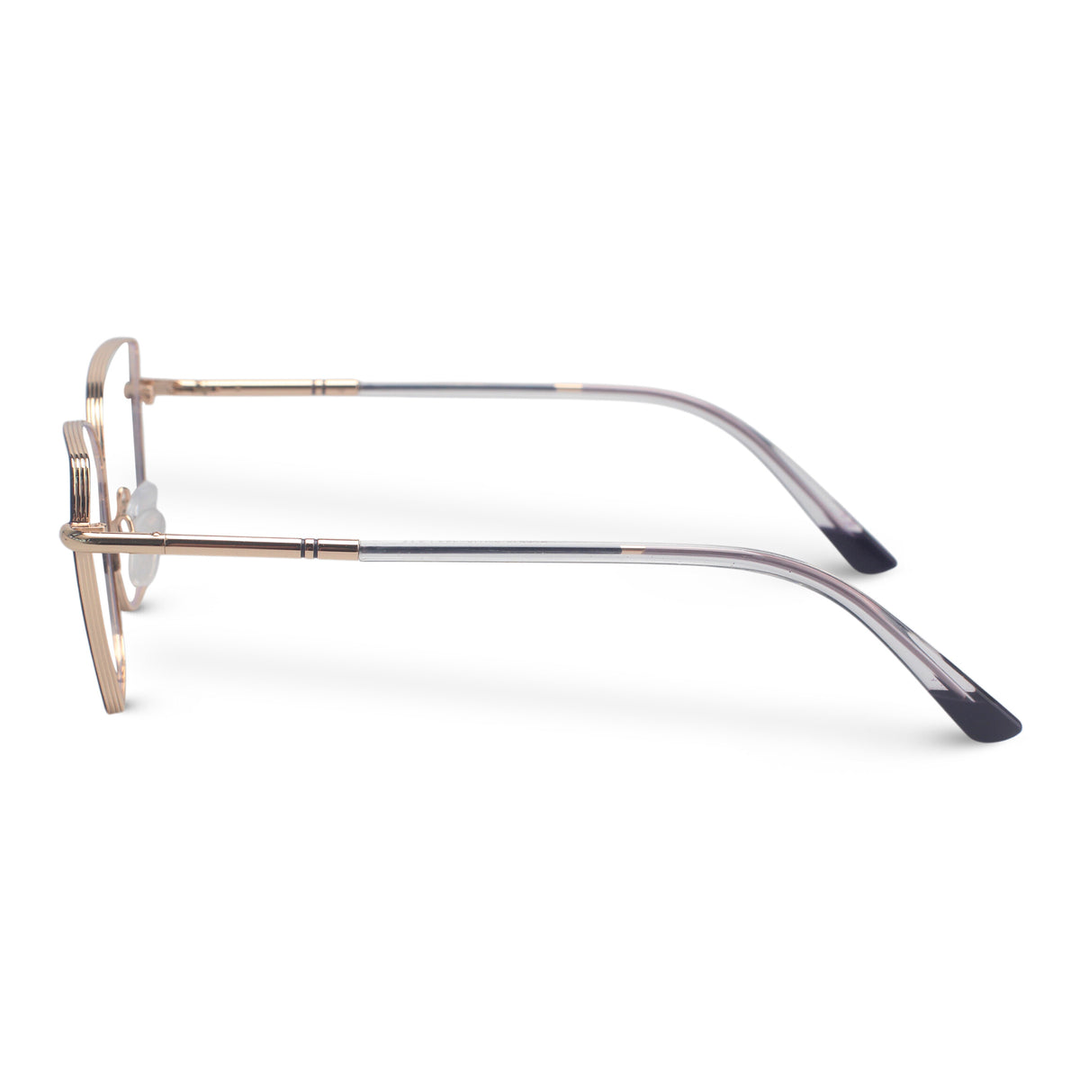 Minimal purple metal butterfly eyeglasses