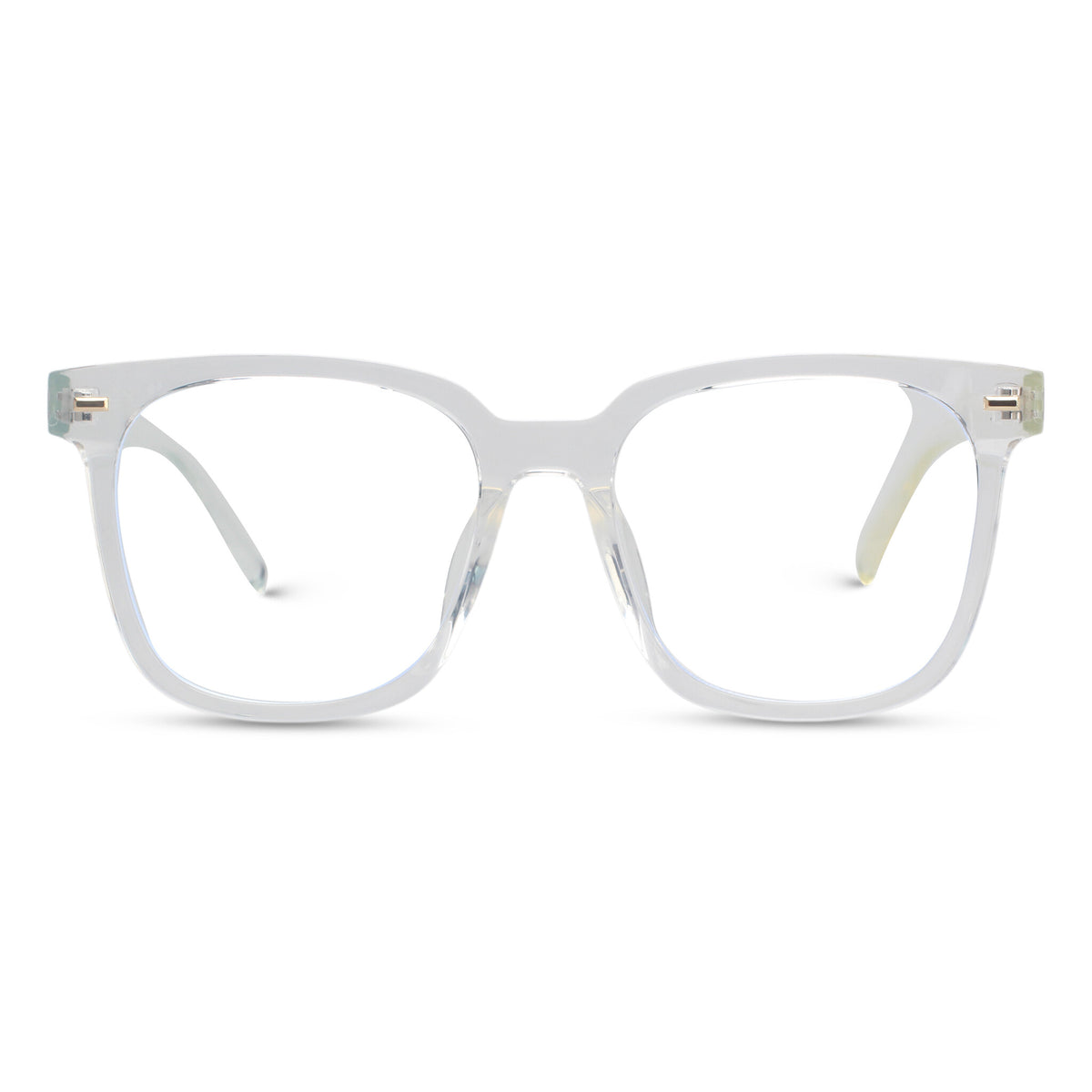 oversized square transparent eyeglasses