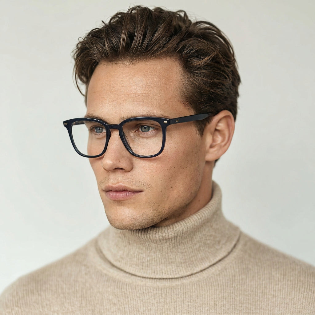 Classic square black eyeglasses