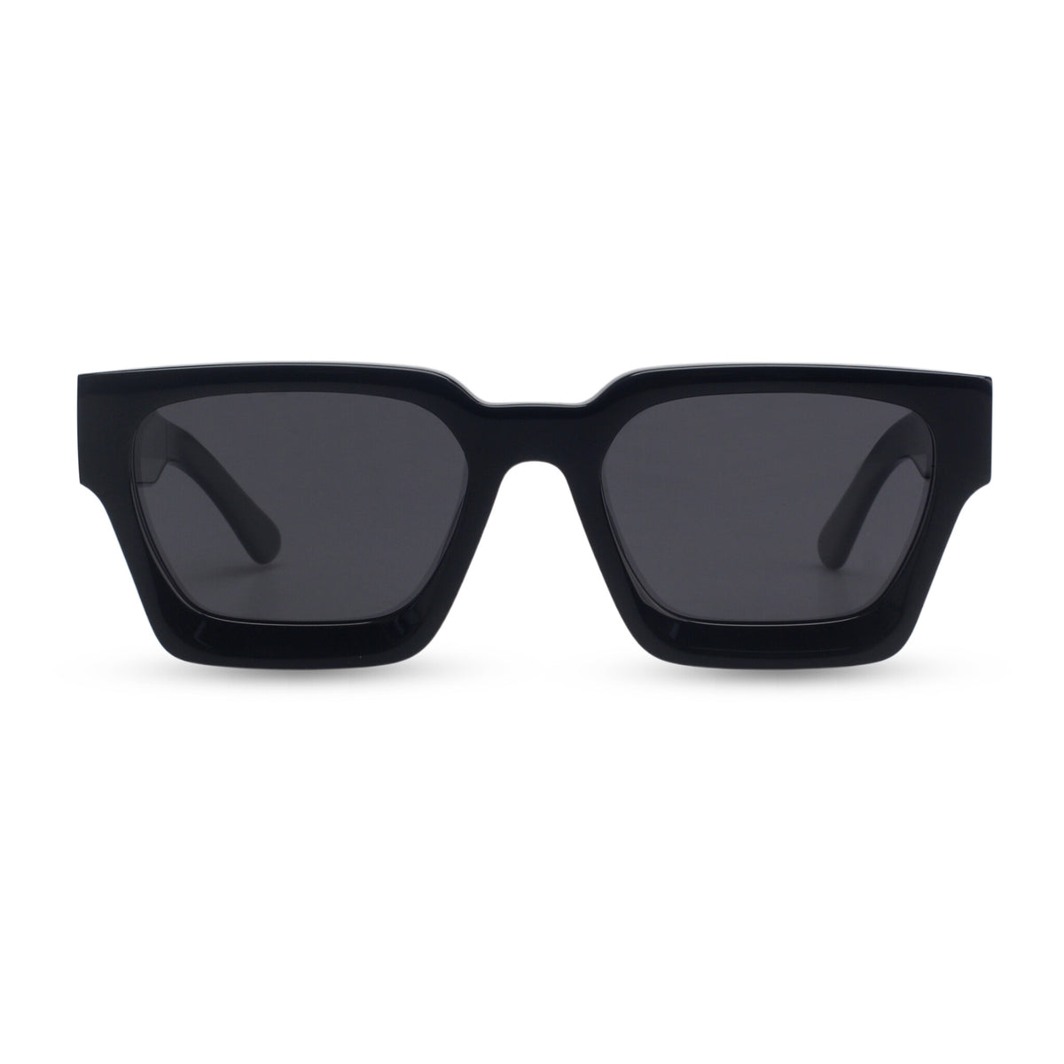 Rectangular bold black sunglasses