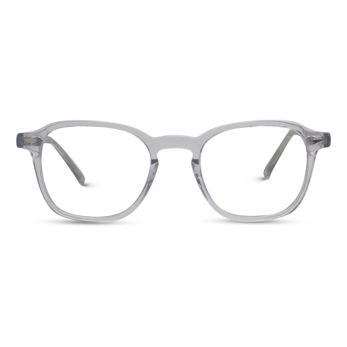 Clear transparent plastic eyeglasses