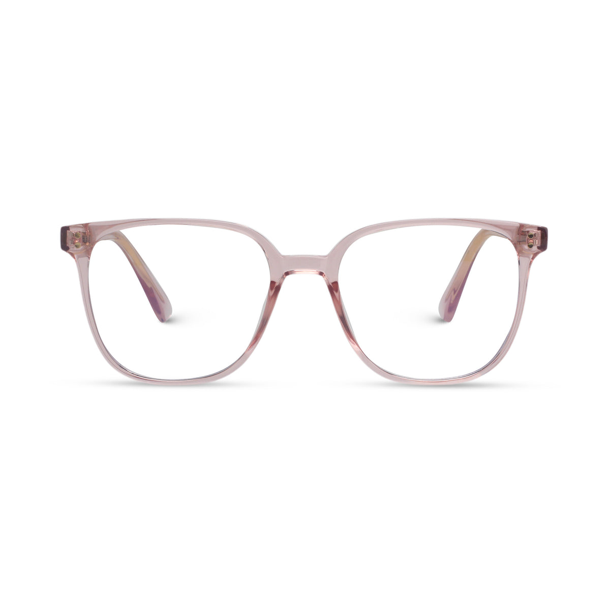 Classic square pink eyeglasses 