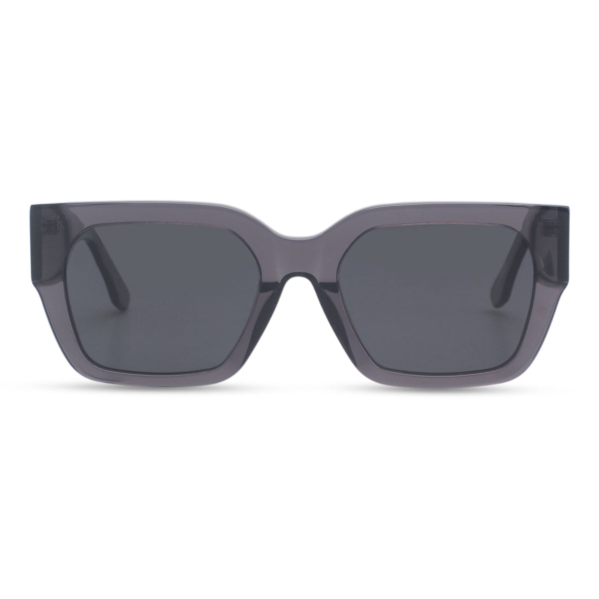 Bold rectangle grey sunglasses