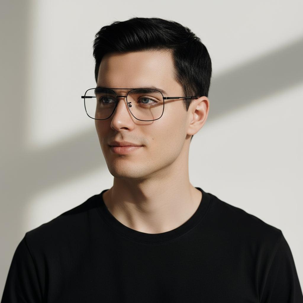 Aviator black eyeglasses