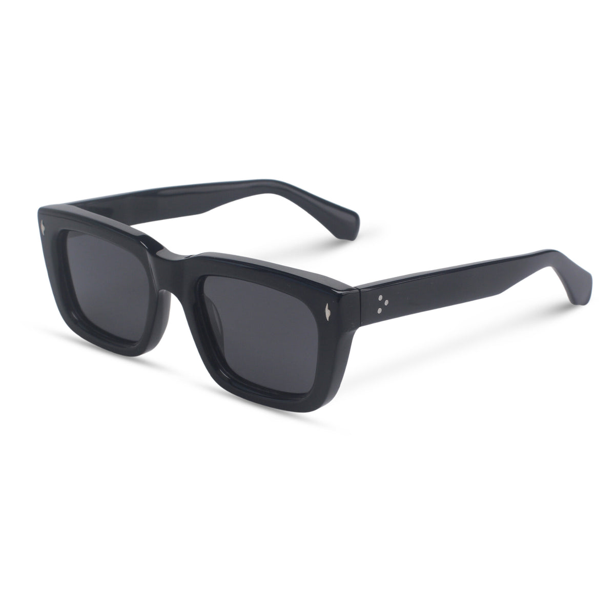Classic rectangular black sunglasses