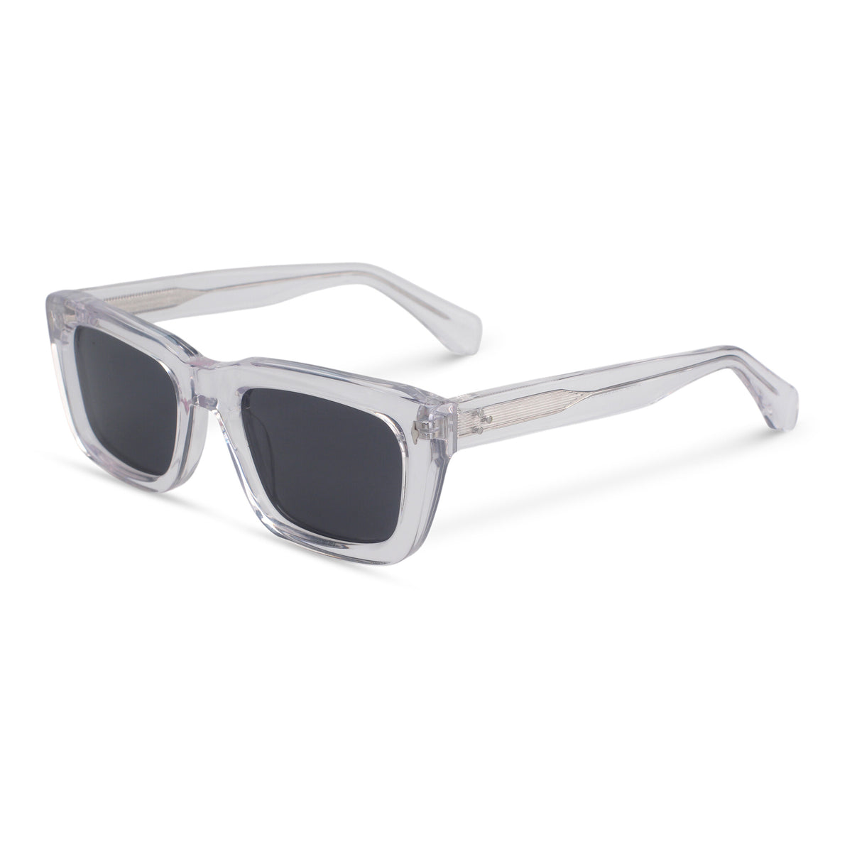 Classic rectangular transparent sunglasses
