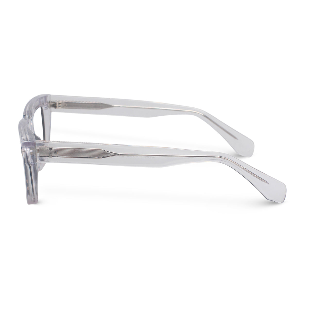 Classic rectangular transparent sunglasses