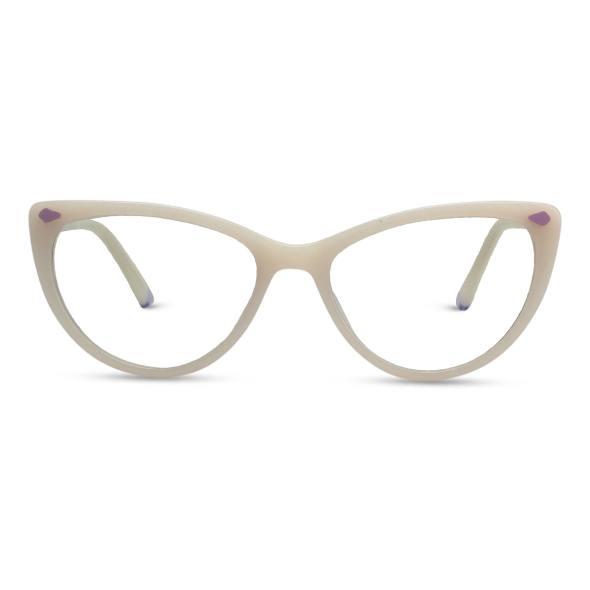 Kids white cat-eye eyeglasses