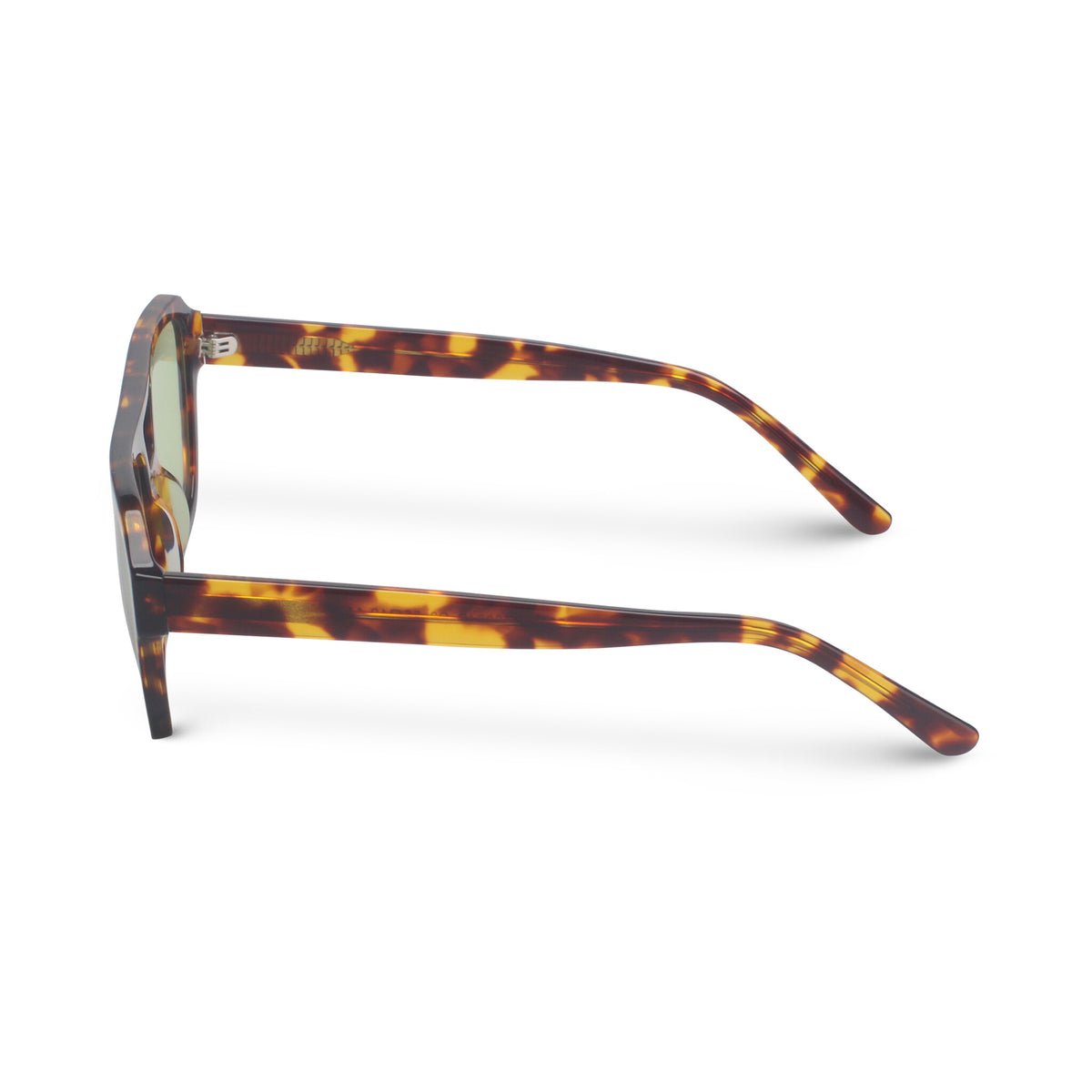 Stylish aviator tortoise and green sunglasses