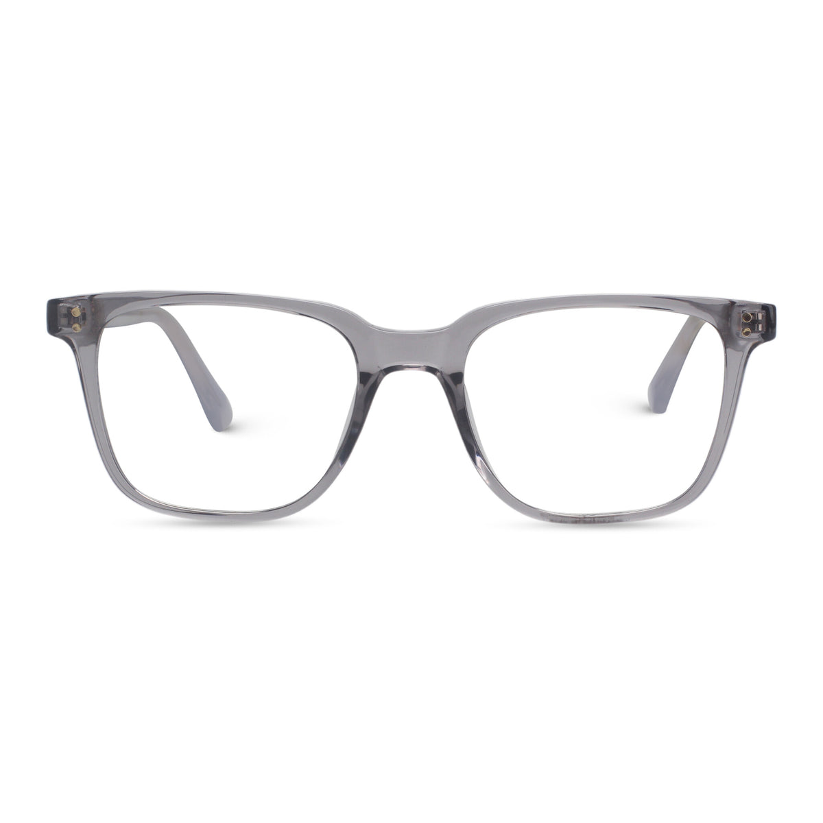 grey squared plastic eyeglasses
