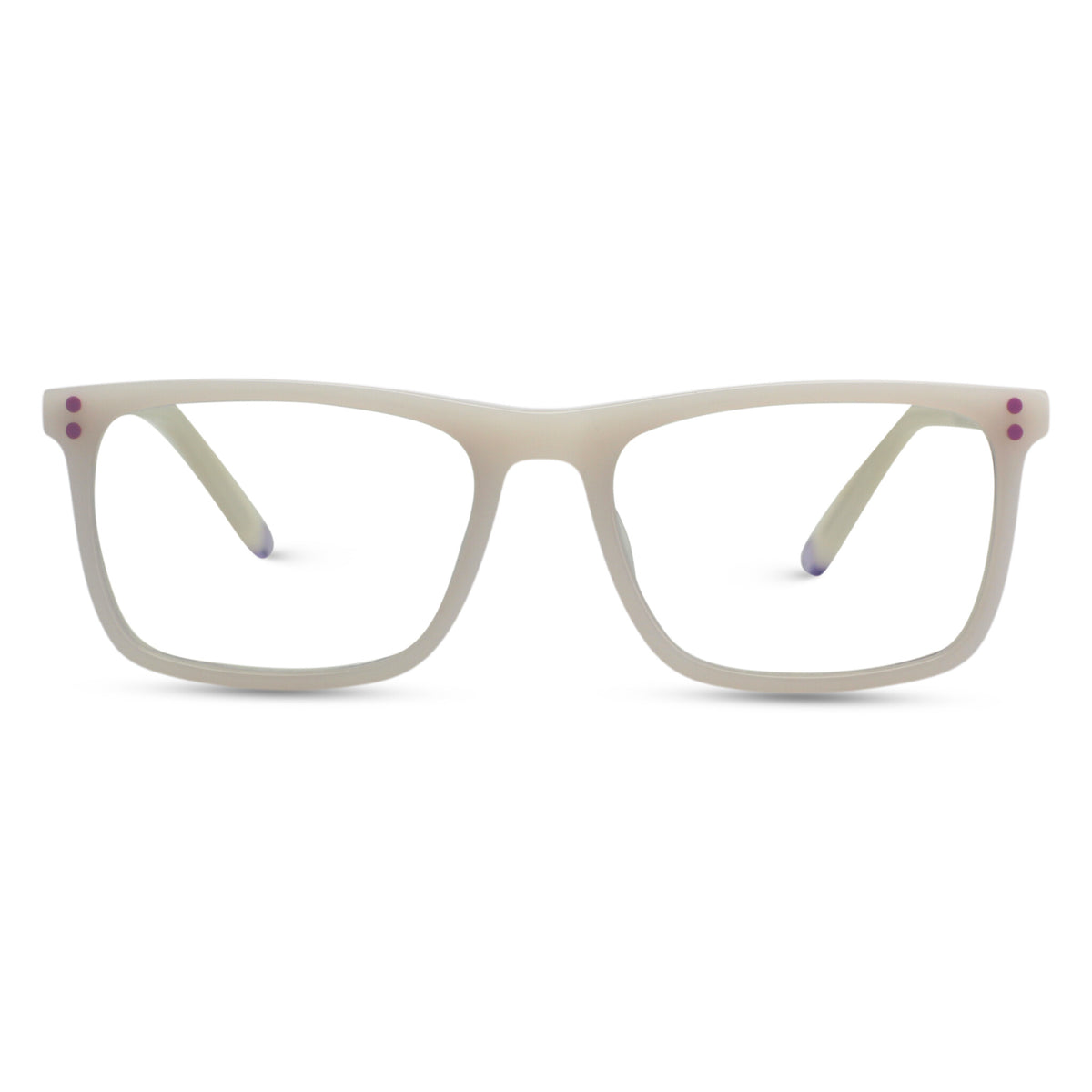 Kids classic square white eyeglasses