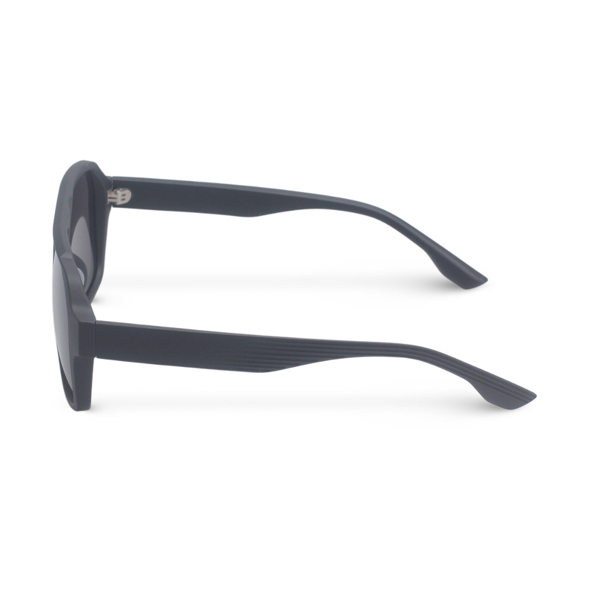 Oversized black sport sunglasses