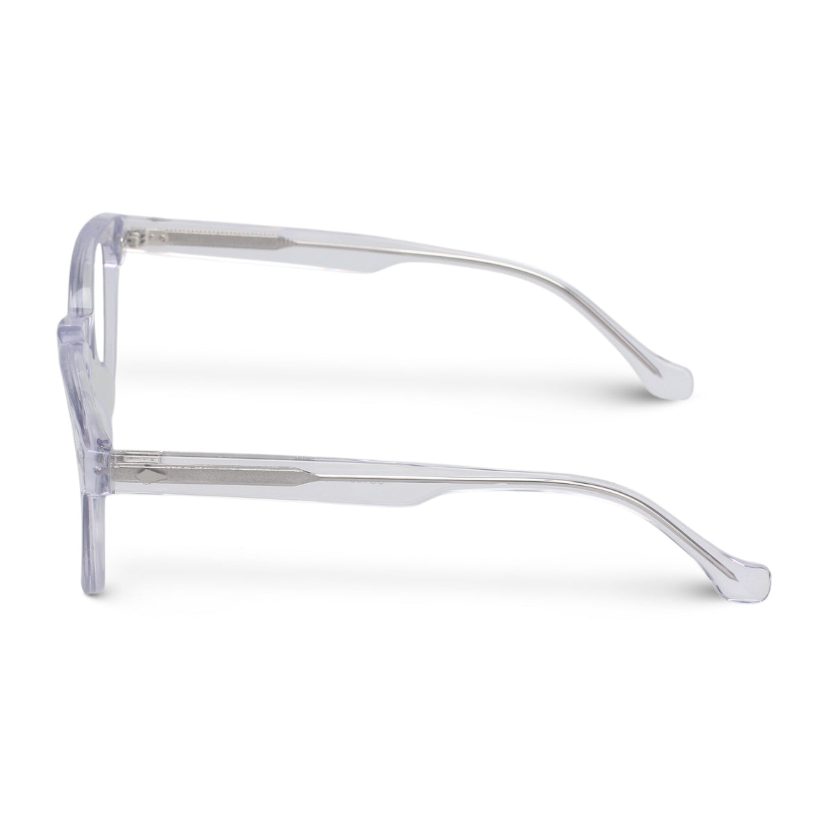 Clear transparent round plastic eyeglasses