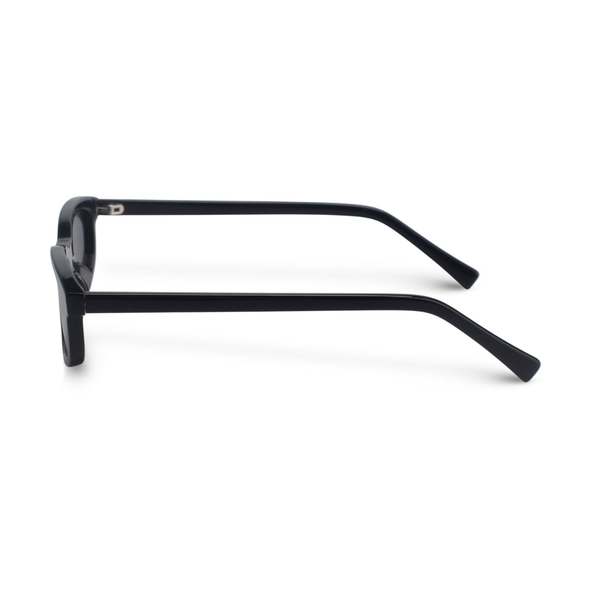 Minimal oval black sunglasses