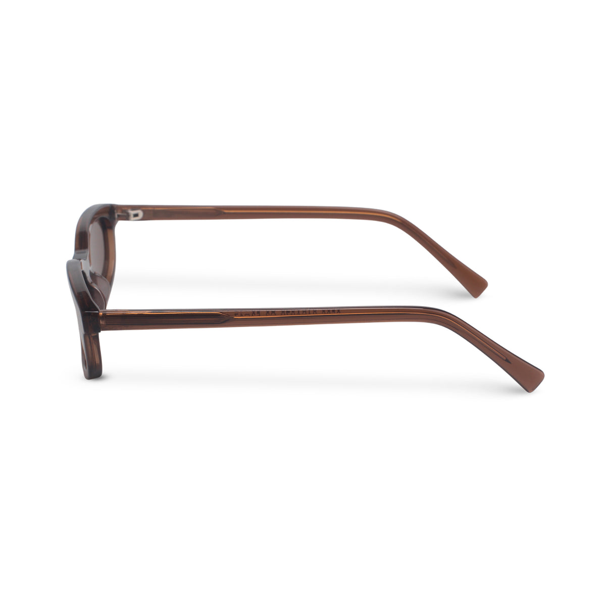Minimal oval brown sunglasses
