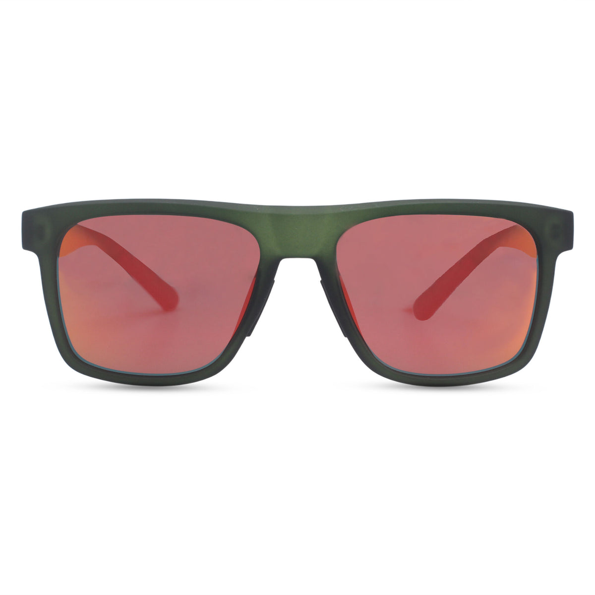 Square green sport sunglasses