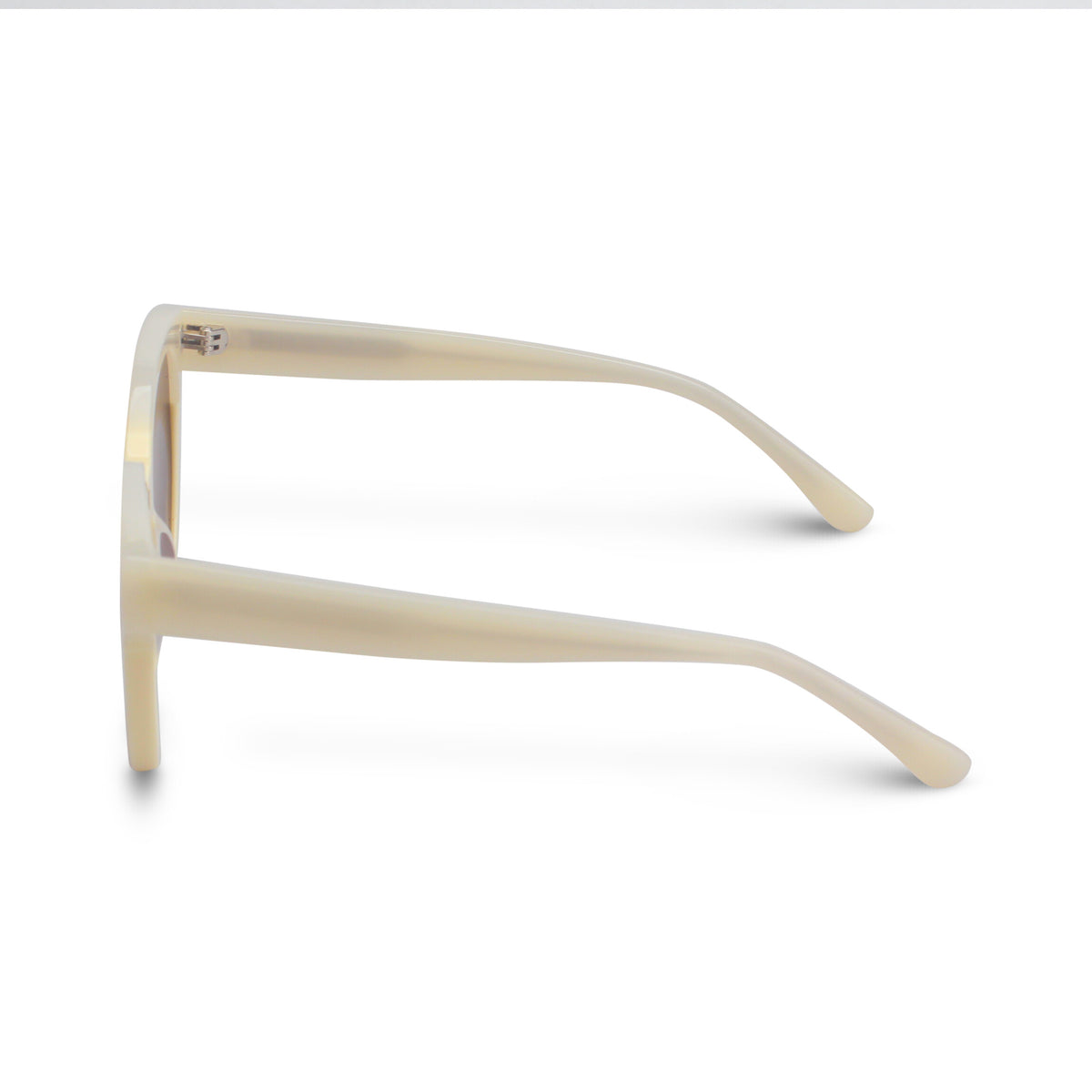 White cat-eye sunglasses